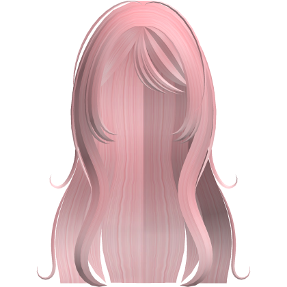pink wispy wavy moe anime long layered hair Roblox item