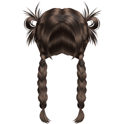 Punk Style Dual Braids Spikey Y2K Brown Roblox item
