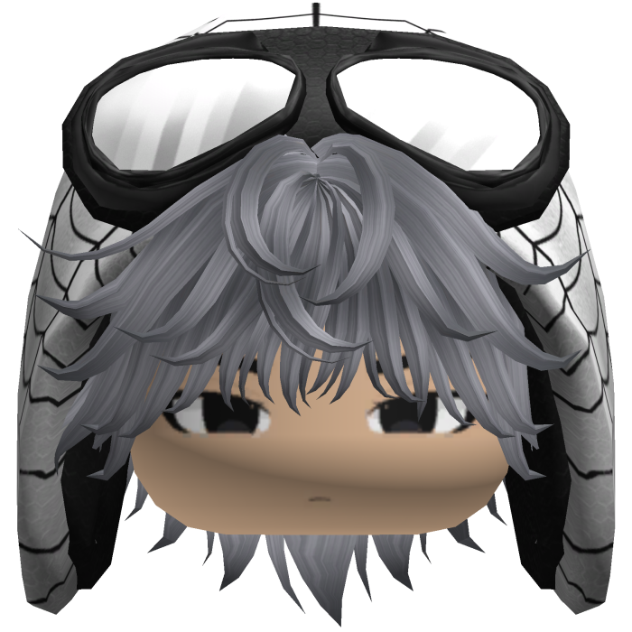 Spider White Hood Boy Messy Grey Hair w/ Face