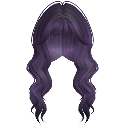 Soft Wavy Hair w/ Side Bangs (Purple) Roblox item