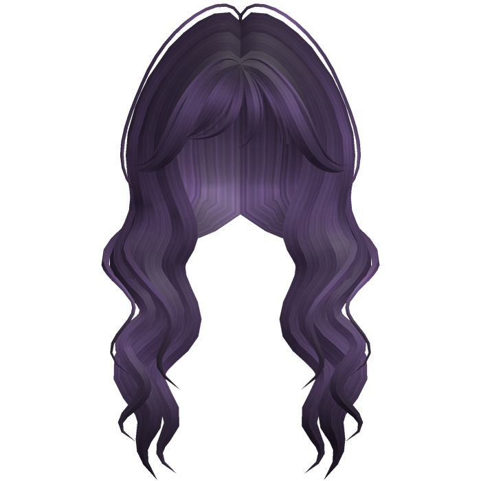 Soft Wavy Hair w/ Side Bangs (Purple)