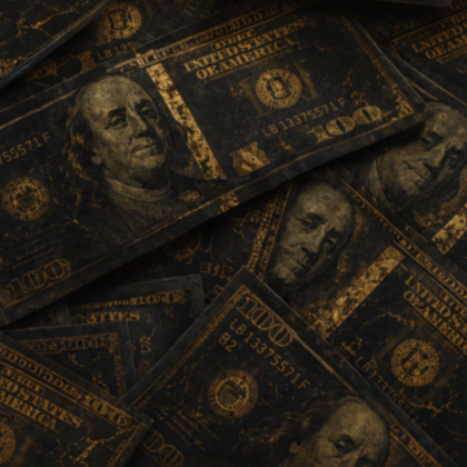 Black and Gold Rich Money Background