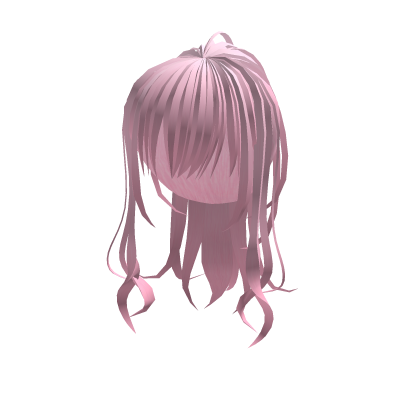 Pink Curly Ponytail Hair Roblox item