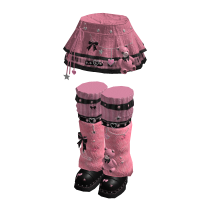 Pink & Black Skirt
