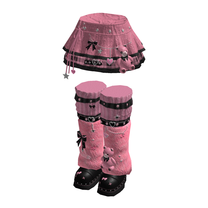 Pink & Black Skirt