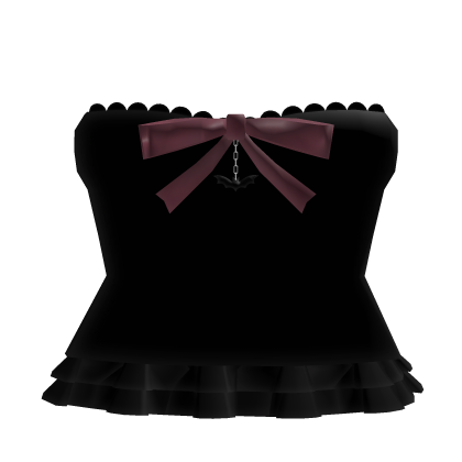 ♡ cute bat halloween dress in black & red :3