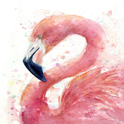 flamingo watercolor painting Roblox decal