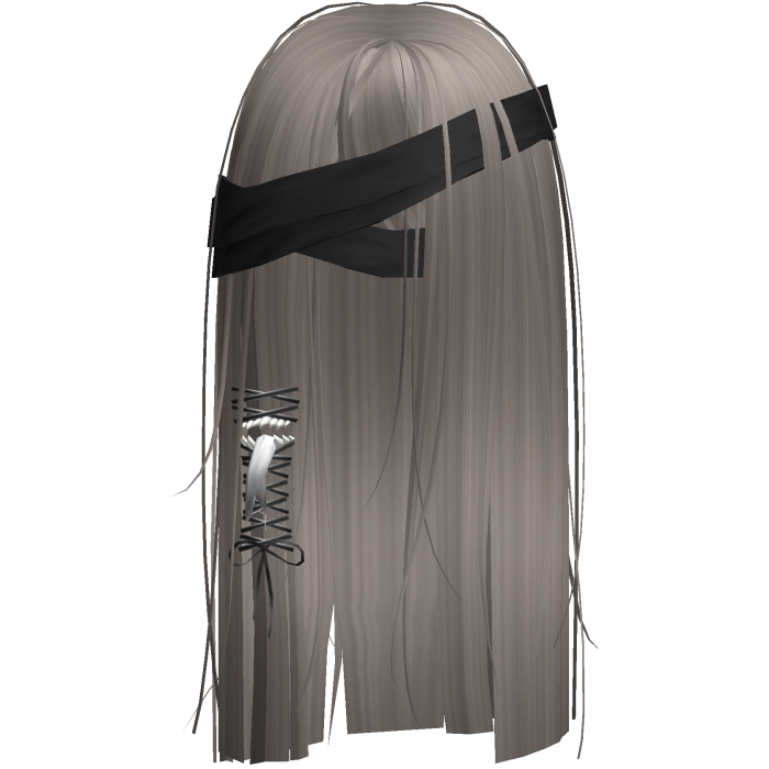 Creepy Ash Brown Monster Hair w Black Bandages