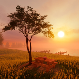 peaceful sunset (cozy) icon