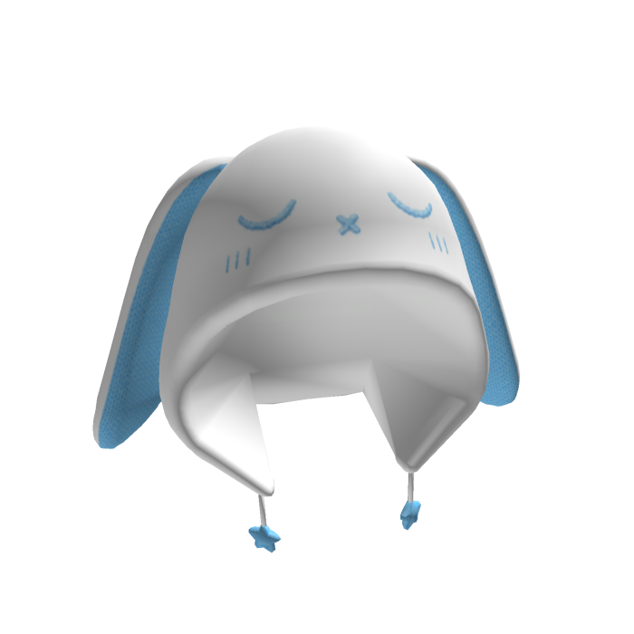 Sleepy bunny hoodie - white and blue