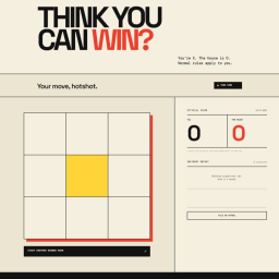 Rigged Tic-Tac-Toe.