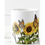 Sunflower, butterfly, sweet tea