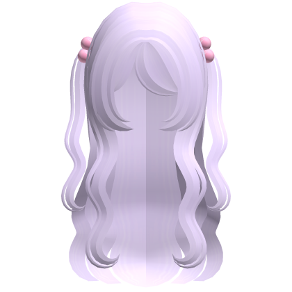 ♡ pretty girl wavy moe long hair in light purple Roblox item