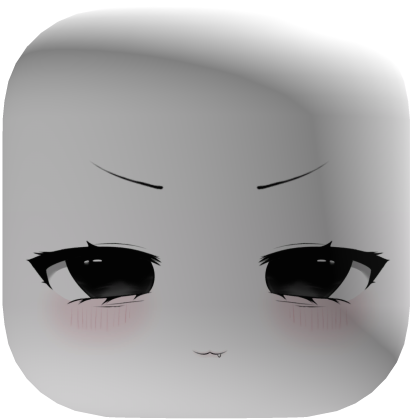 cute malicious moe neko face (white) Roblox item