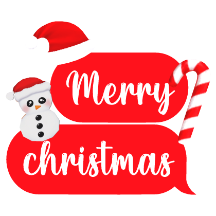 Merry Christmas Balloon Text