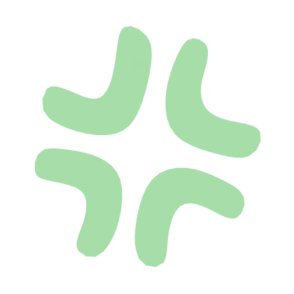 ♡ Cute Angry Anime Expression Sticker Green