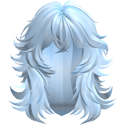 Messy Grunge Layered Anime Wolf Cut in Baby Blue Roblox item