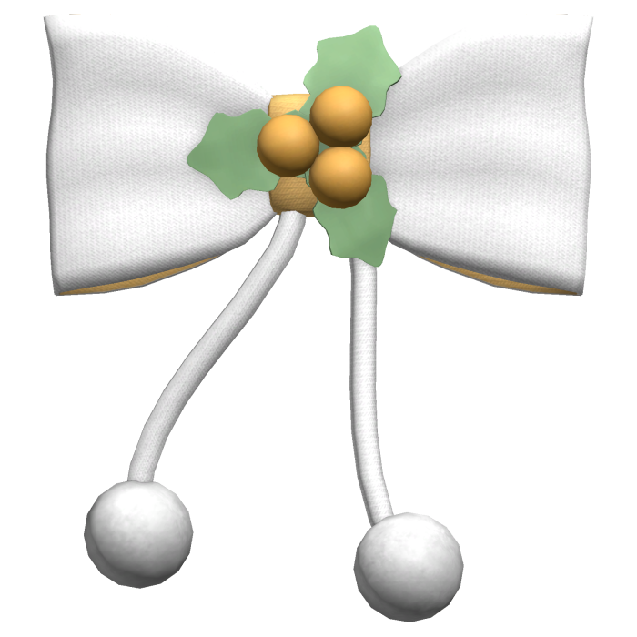kawaii white christmas bow