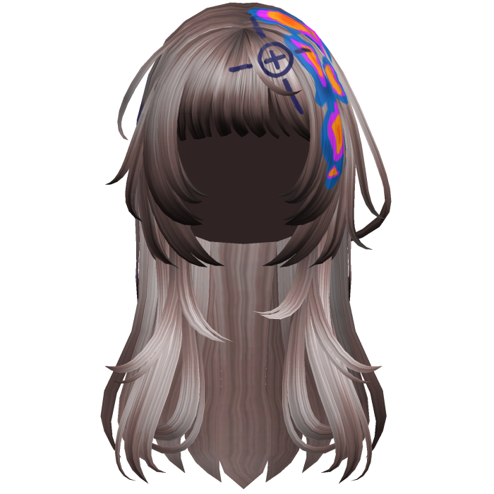 Rose Pink Heatwave Crosshair Punk Flowy Girl Hair
