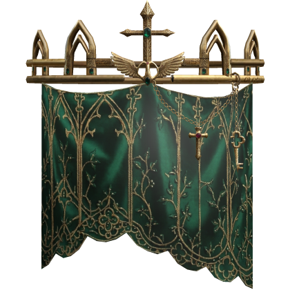 Green Gold Goth Veil Crown