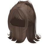 Preppy Anime Swirly Ponytail (Brown)
