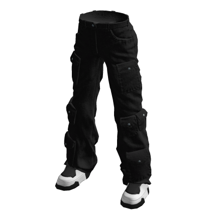 Cargo Pants Black Urban Baggy Cargos Canvas Y2K thumbnail