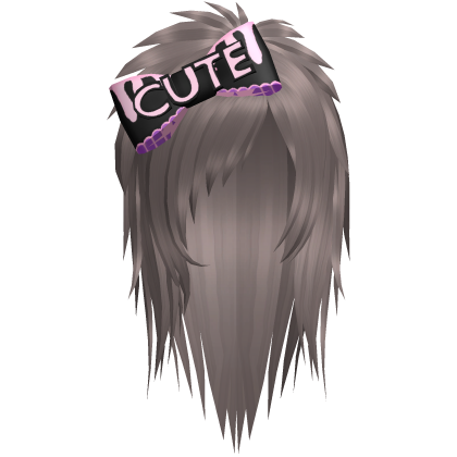 Pastel Goth Creepycute Emo Bow Hair (Light Brown) Roblox item