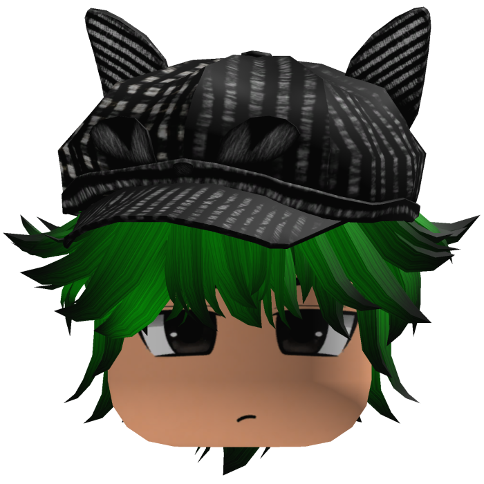 Messy Fluffy Emo Y2K Boy Hair VKAI black green CAT