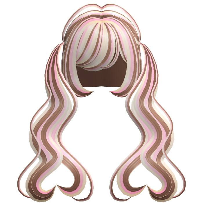 . ‿♡ pretty neapolitan heart pigtail hair ⊹ . ୨୧