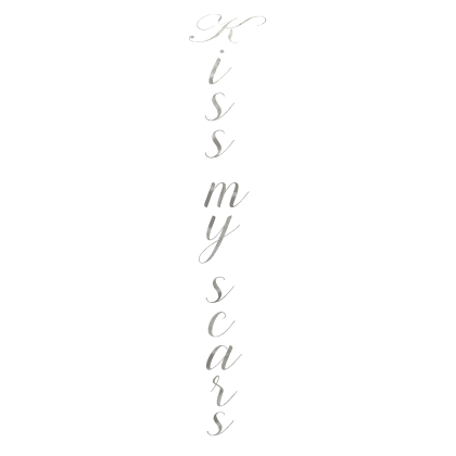 ♱ Spine Tattoo ‘Kiss my scars’ (White)