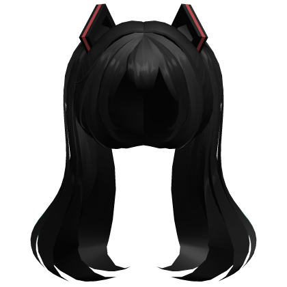 Mimukauwa Miku Nice Try Black Twintails Hair  Roblox item