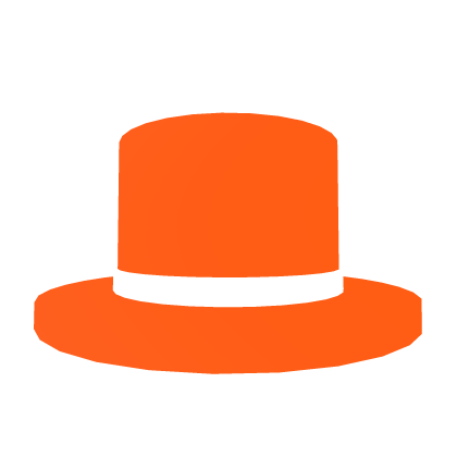 Orange Neon Cartoony Top Hat Roblox item
