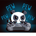 The pandas and wolf