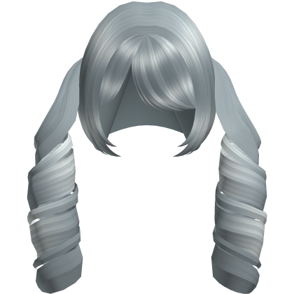 Long Twin Braids with Curtain Bangs (Blue)