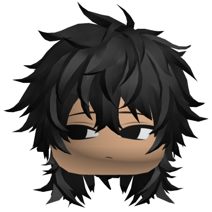 Black Emo Messy Spiky Anime Boy Hair