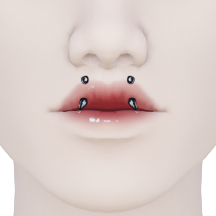 Plump Anime Pierced Lips