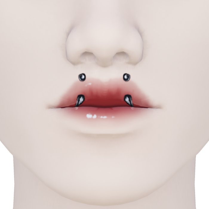 Plump Anime Pierced Lips