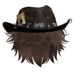 Brown Hair w Cowboy Hat