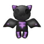 🦇 Cute Halloween Bat w Pink Hearts