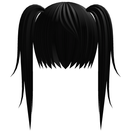 Cute Anime Pigtails Black Roblox item