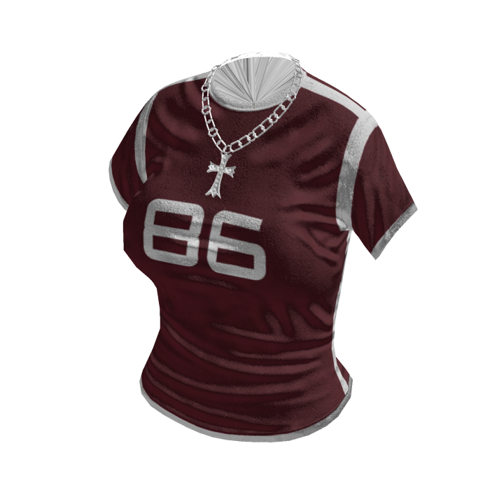 Maroon Jersey Shirt w/ Chain