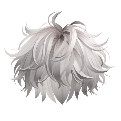 Silver Messy Fluffy Boy Hair