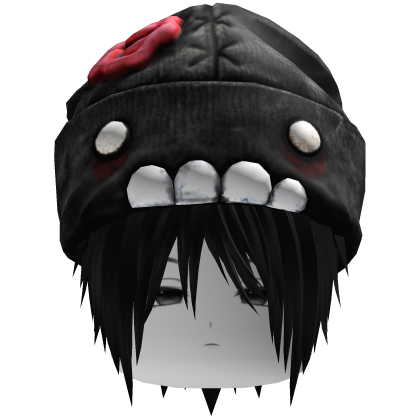 Vkei Moe Messy Black Hair W Zombie Beanie & Face🧟