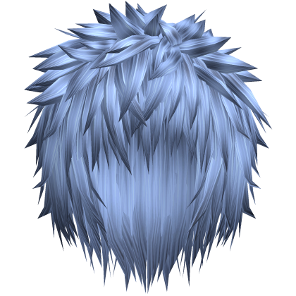 Glacier Blue Messy Anime Spiky Gothic Emo Boy Hair Roblox item