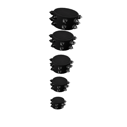 Right Leg Black Spikes Leather Cyberpunk Emo Y2K thumbnail