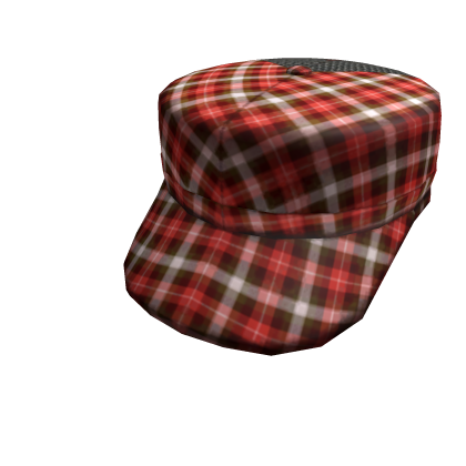 Red Plaid Cap - Roblox