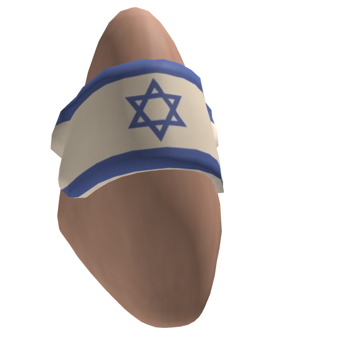 Jewish flag plaster on nose