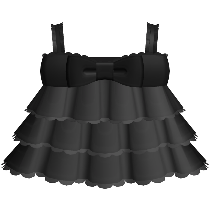 ♡ : cute black layered ruffle baby doll dress