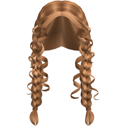 Y2K Curly Twin Braids in Caramel Roblox item