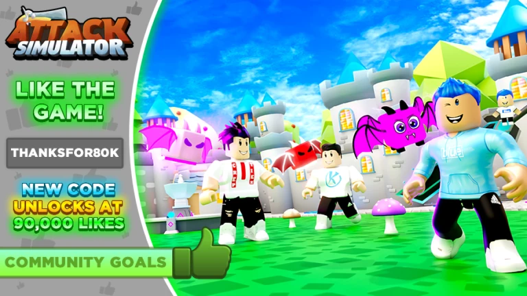 Attack Simulator Codes & Experience, Image source: Roblox.com